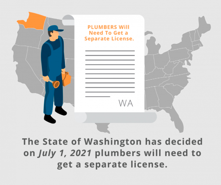 Plumbers will need to get a separate licenses illustration of america and a contractor