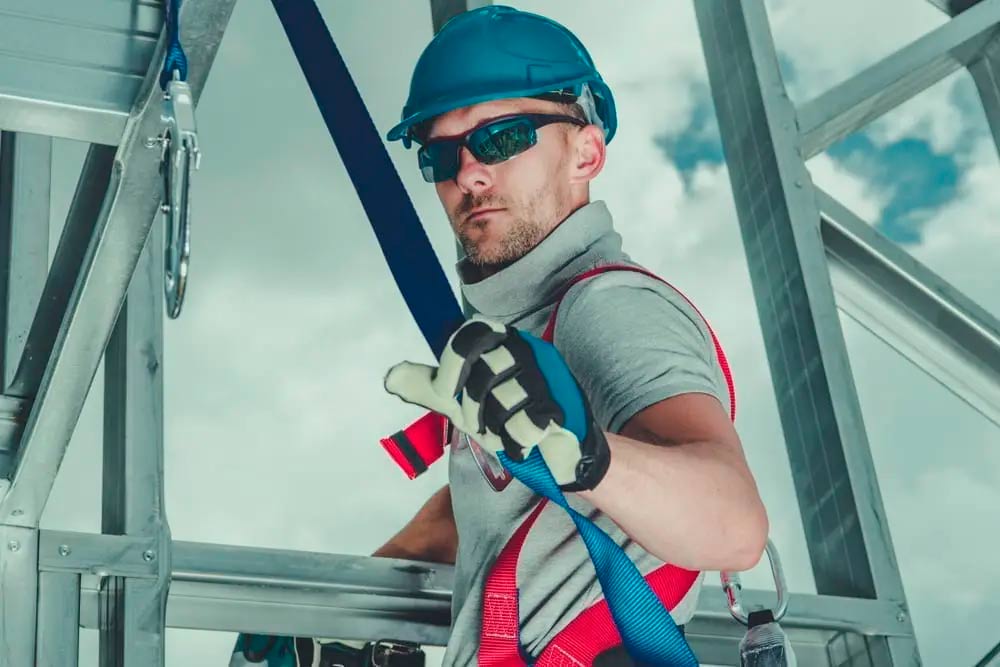 worker on scaffolding