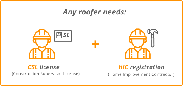 Any roofer needs CSL License and HIC Registration IMG