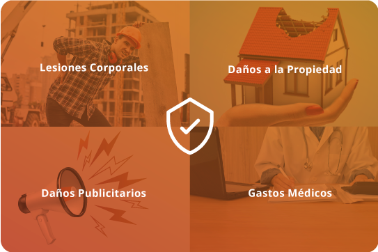 General Contractor Insurance covers Bodily Injury, Property Damage, Advertising Injury, and Medical Payments.
