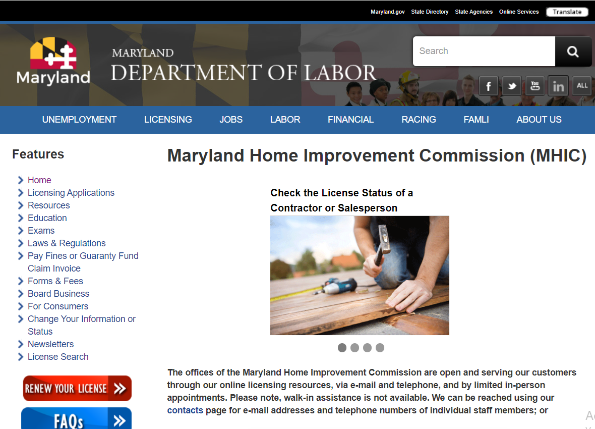 contractor license north carolina