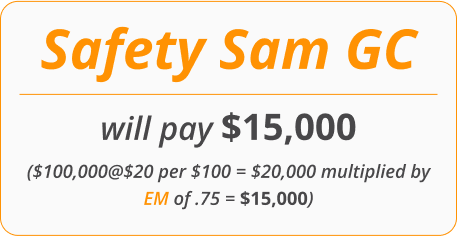 Inphografics of safety sam gc will pay 15000