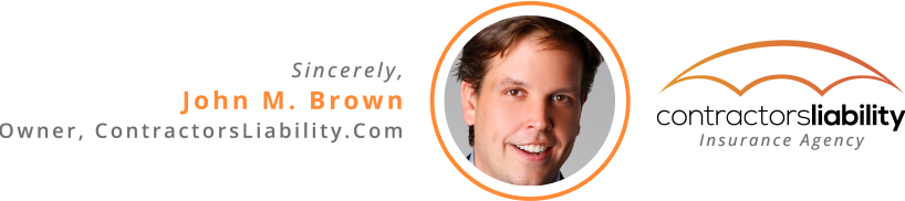 Inphografics of sincerely john m brown owner of contractors liability