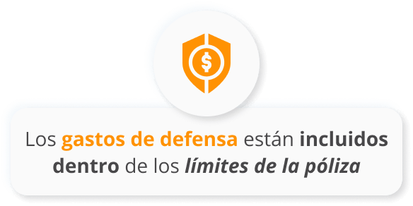 Los gastos de defensa se incluyen dentro de los límites de la póliza