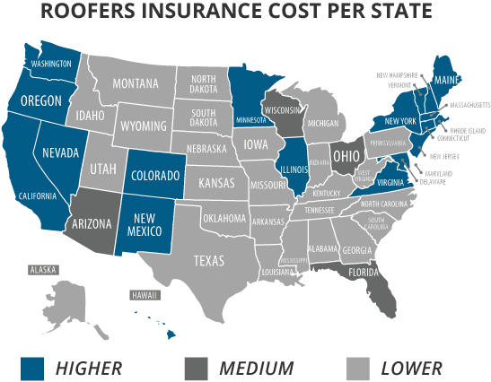 Roofers-Insurance-Cost-Per-State There is a higher likelihood of property damage due to crime, therefore it is part of the responsibility of the owners to make sure they are covering their assets and reputation.