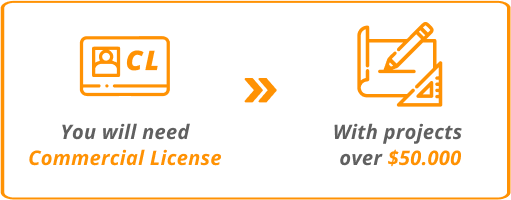 You will need commercial license with projects over 50000